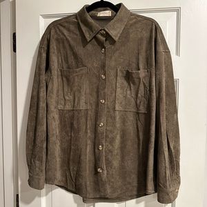 Altar’d State Oversized Suede Blouse